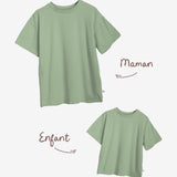 Duo Oversized T-Shirts Maman et enfant - Matcha